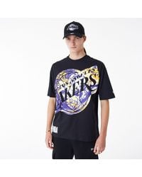 KTZ - La Lakers Nba All Over Print Infill Oversized T-shirt - Lyst