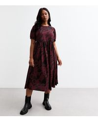 New Look - Plus Size Animal Print Midi Dress Curves - Lyst