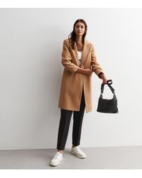 New Look - Lined Formal Longline Coat - Lyst