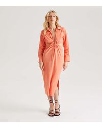 Urban Bliss - Light Cut Out Tie Front Midi Dress New Look - Lyst