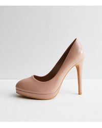 New Look - Patent Round Platform Stiletto Heel Court Shoes - Lyst