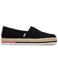 TOMS - Canvas Slip On Platform Espadrilles New Look - Lyst