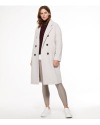 New Look Light Grey Fluffy Twill Collared Maxi Coat