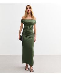 New Look - Bardot Off Shoulder Midi Dress - Lyst