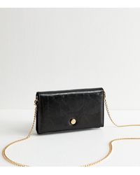 New Look - Chain Strap Faux Leather Crossbody Phone Bag - Lyst