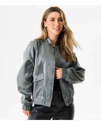 Gini London - Metallic Bomber Jacket New Look - Lyst