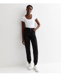 New Look - Tall Denim Cuffed Cargo Trousers - Lyst