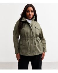 New Look - Plus Size Four Pocket Shacket Curves - Lyst