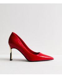 New Look - Patent Stiletto Heel Court Shoes Vegan - Lyst