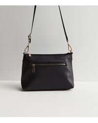 New Look - Leather-Look Zip Detail Cross Body Bag - Lyst