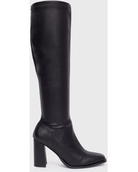 London Rebel - Heeled Knee High Boots New Look - Lyst