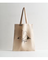 New Look - Bee Free Print Canvas Tote Bag - Lyst