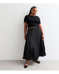 New Look - Plus Size Pleated Midi Skirt Curves - Lyst