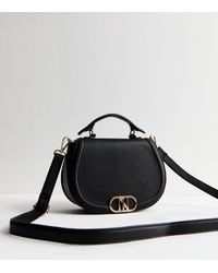 New Look - Grained Faux Leather Shoulder Bag Vegan - Lyst