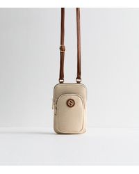 New Look - Canvas Check Pattern Crossbody Phone Bag - Lyst