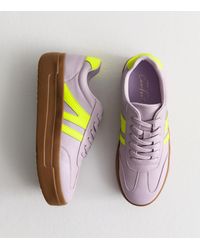 New Look - Faux Leather Platform Sole Trainers Vegan - Lyst