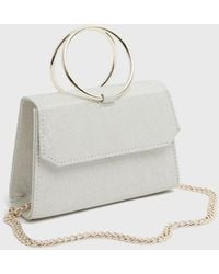 New Look Glitter Ring Clutch Bag - White