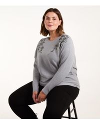 Blue Vanilla - Plus Size Embellished Jumper Curves New Look - Lyst