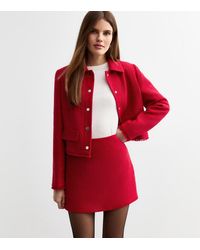 New Look - Bouclè A-Line Mini Skirt - Lyst