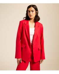 New Look - Linen Blend Blazer - Lyst