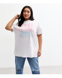 New Look - Plus Size Rhode Island Fade Effect T-Shirt Curves - Lyst