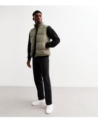New Look - Regular Padded Puffer Gilet - Lyst