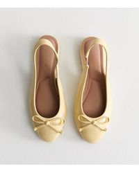 New Look - Light Faux Leather Slingback Flats Vegan - Lyst