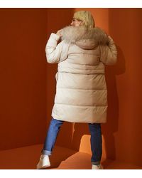 urban bliss stone faux fur trim padded parka coat