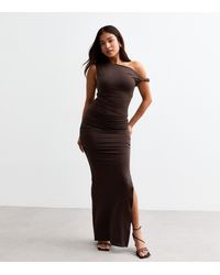 New Look - Petite Twist Shoulder Maxi Dress - Lyst