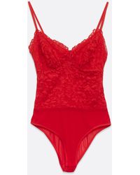 red bodysuit new look