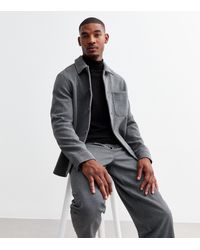 New Look - Regular Brushed Patch Pocket Overshirt - Lyst