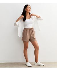 New Look - Crinkle Texture Relaxed Shorts - Lyst