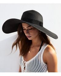 New Look - Straw Effect Oversized Floppy Hat - Lyst