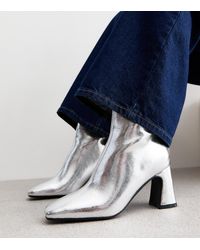 New Look - Wide Fit Leather-Look Heel Ankle Boots Vegan - Lyst