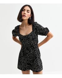 New Look - Swirl Print Tie Back Playsuit - Lyst