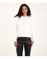 Blue Vanilla - Contrast Stripe Fluffy Jumper New Look - Lyst