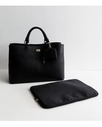 New Look - Leather-Look Laptop Tote Bag School Vegan - Lyst