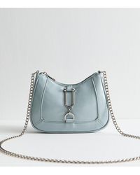New Look - Light Panelled Faux Leather Crossbody Bag - Lyst