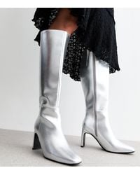 New Look - Knee High Heeled Boots Vegan - Lyst