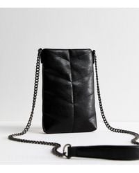 New Look - Quilted Cross Body Phone Bag - Lyst