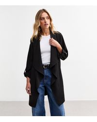New Look - Waterfall Hem Duster Jacket - Lyst