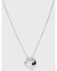 New Look Yin And Yang Charm Necklace - Metallic