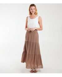 Blue Vanilla - 'Light Tiered Maxi Skirt Vanilla New Look - Lyst