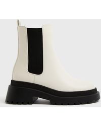 New Look - Leather-Look High Ankle Chelsea Boots Vegan - Lyst