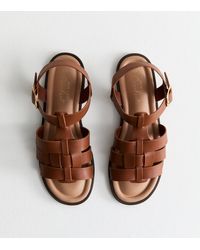 New Look - Faux Leather Multi Strap Gladiator Sandals Vegan - Lyst