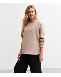 New Look - Maternity Light Split Hem Oversized Sweatshirt - Lyst