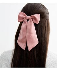 New Look - Satin Diamanté Embellished Bow Hair Slide - Lyst