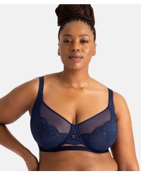 DORINA - Plus Size Floral Lace Mesh Underwired Bra Curves New Look - Lyst