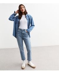 New Look - Hannah Cropped Straight Leg Jeans - Lyst