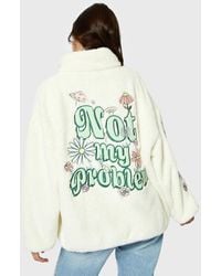 Skinnydip London - Not My Problem Oversized Embroidered Fleece New Look - Lyst